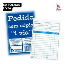 50 Folhas Bloco de Pedido de Venda 1 Via Pequeno