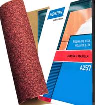 50 Folhas Lixa para Massa 225x275mm Grão 100 A257 Norton