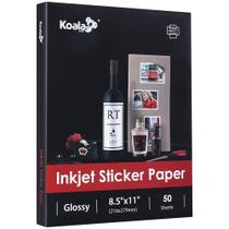 (50 folhas) Papel adesivo Koala Glossy para impressora a jato de tinta A4