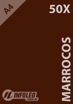 50 Folhas Papel Color Plus Marrocos (Marrom Escuro) A4 180g