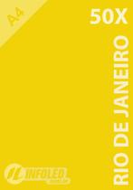 50 Folhas Papel Color Plus Rio de Janeiro (Amarelo) A4 180g