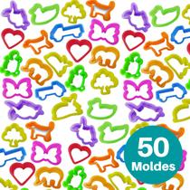 50 Forminhas De Massinha De Modelar Atacado Molde Cortador