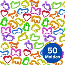 50 Forminhas De Massinha De Modelar Atacado Molde Cortador - Molde para Massinha