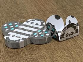 50 Forminhas Doces Panda Forma Caixeta Decoração Festa