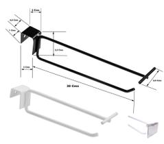 50 Ganchos Porta Preço para Gancheira Barra Preto ou Branco 30 Cm 50 Ganchos Porta Preço para Gancheira Barra Preto ou Branco 30 Cm