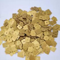 50 gramas Lantejoula 7x7mm Quadrado Furo Central Ouro Fosco 22623 050 1005SA81