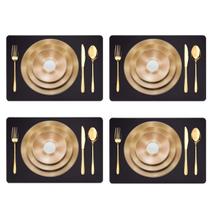 50 jogos americanos mesa jantar impermeável + porta copos