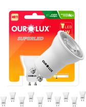 50 Lâmpadas LED Dicróica Mr11 4w Biv Gu10 30g Cor da Luz 2700k Amarelada Ourolux 50 Lâmpadas LED Dicróica Mr11 4w Biv Gu10 30g Cor da Luz 2700k Amarelada Ourolux
