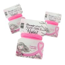 50 Lembrancinhas cartões com xuxinhas Cabelo Outubro Rosa NF