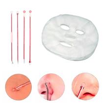 50 Máscara Desidratada Limpeza Facial + Kit 4 Curetas Cravos
