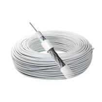 50 metros cabo coaxial 59 67% branco antena megatron