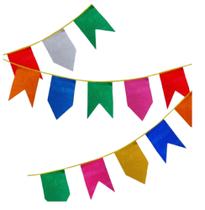50 metros de Bandeirinha de Plástico para São João e Festa Junina - Decoração