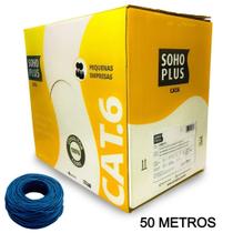 50 Metros De Cabo Rede Cat6 SohoPlus Furukawa 100% Cobre