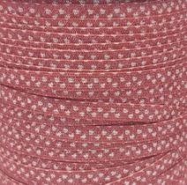 50 metros Elástico Lurex Especial 7mm Poá Vermelho Branco 3693 050 encadernação