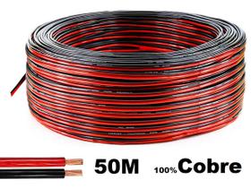 50 Metros Fio Som Automotivo Alto Falante 100% Cobre Bicolor 50 Metros Fio Som Automotivo Alto Falante 100% Cobre Bicolor