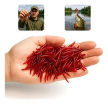 50 Minhocas Artificiais 4Cm Tilápia Pacu Bagre Carpa Premium