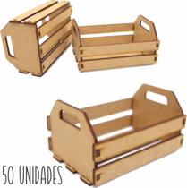 50 Mini Caixote Caixotinho Mdf Cru Lembrancinha Decoração