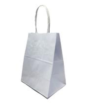 50 Mini Sacola Kraft Branco Presente Joia Semi Joia Acessorio Bijuteria Festa