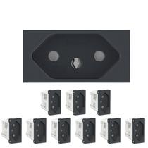 50 Módulo Tomada Schneider Orion 2p+t 250v 10a Grafite Preto