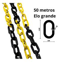 50 mts corrente plastica p pedestal elo grande preta/amarela - KTELI