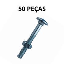 50 Parafusos Frânces 5/16x2.3/4 Zincado 50 Parafusos Frânces 5/16x2.3/4 Zincado