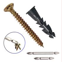 50 Parafusos Phillips C/bucha 6mm Anel- total 100 Unidades 50 Parafusos Phillips C/bucha 6mm Anel- total 100 Unidades