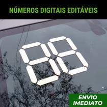 50 Pares de Adesivos - Ano de Fabricação de Carro - Branco - Grande - Para Agências e Concessionárias