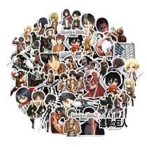 50 PCS Anime Attack on Titan Graffiti Adesivos para Bicicleta Mão Conta Lápis Caso Decalques