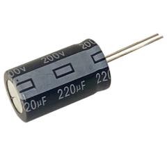 50 PÇS CAPACITOR ELETROLITICO 220X200V - 220UF X 200V - 105º 50 PÇS CAPACITOR ELETROLITICO 220X200V - 220UF X 200V - 105º