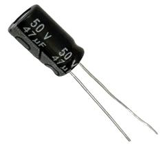 50 PÇS -CAPACITOR ELETROLITICO 47X50V - 47UF X 50V - 105º