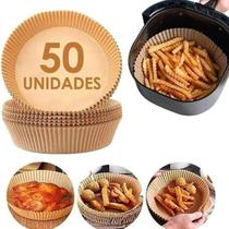 50 Pçs Papel Forro Air Fryer Antiaderente Forma Antiaderente - Uny Gift