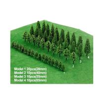 50 Peças De Árvores Miniatura Para Modelismo De Trem, Acessórios De Paisagem Para Jogos De Guerra,