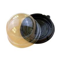 50 Peças De Caixas De Plástico Descartáveis Para Bolo Lunar, Embalagem Redonda Para Crocante De Gema