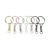 50 Peças De Chaveiro Redondo, Anéis De Chave, Acessórios Para Fazer Joias DIY