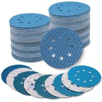 50 Peças De Discos De Lixa Em Forma De Diamante De 5 Polegadas Com 8 Furos, Granulometria 40-320