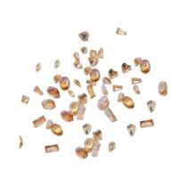 50 Peças De Strass Mini Zircon 5A Para Unhas, Mistura De Formas Brilhantes, Base Plana, Decoração