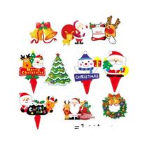 50 Peças De Topos De Bolo De Natal, Decorações De Cupcake Para Festa Infantil Com Papai Noel E Rena, 50 Peças De Topos De Bolo De Natal, Decorações De Cupcake Para Festa Infantil Com Papai Noel E Rena,