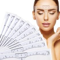 50 Peças Descartáveis para Sobrancelha, Régua De Microblading, Adesivos De Medição, Kit De