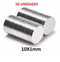 50 Peças Imã Neodímio 10x1 10mm X 1mm Pronta Entrega