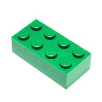 50 Peças LEGO 2x4 Verde Escuro