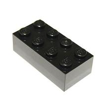 50 Peças LEGO Tijolo Preto 2x4