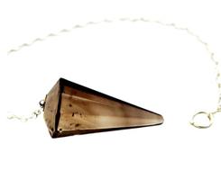 50 Pêndulos Facetados de Pedra Fumê Natural para Radiestesia - Atacado