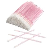 50 Pincel Aplicador Descartável Gloss Batom Maquiagem Limpeza Cílios