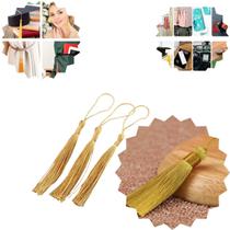 50 Pingentes de seda Franja Tassel 7cm para decorações enfeites artesanatos criações em geral pacote 50un