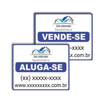 50 Placas Plástico 2mm Vende-Aluga De Imobiliária 30x40cm