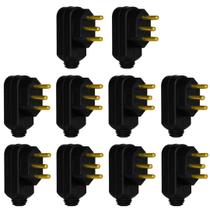 50 Plug Macho Pial Legrand 10A com Terra e Saída Lateral