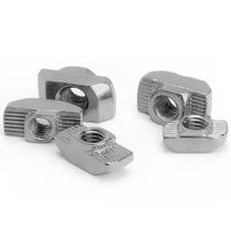 50 Porcas Deslizante Cabeça Martelo Ranhura T M5 Aluminio