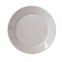 50 Prato Tipo Acrilico Plastico Rigido Refeição 22cm Reutilizavel