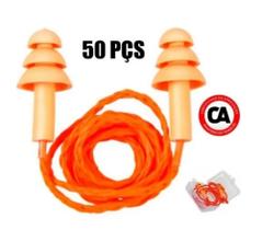 50 Protetor Ouvido Auricular Silicone Plug Antialér. Atacado