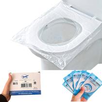 50 Protetores Assento Sanitário Descartável Plástico Privada Folha Forro Banheiro Público Viagem Kit